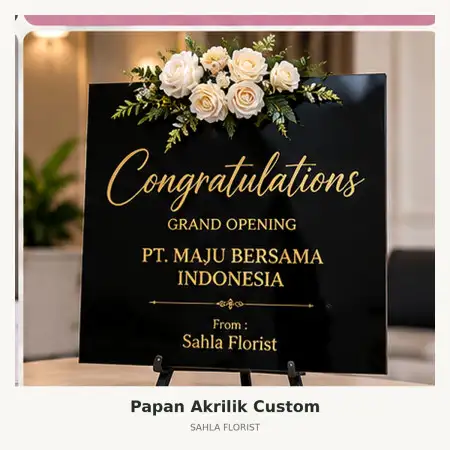 Papan Bunga Akrilik Jakarta Utara